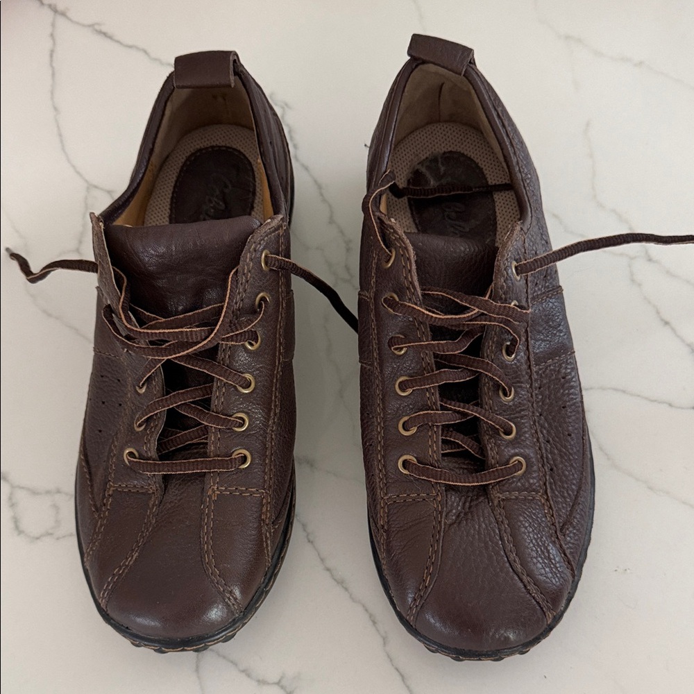 Cabela's Dark Brown Leather Casual Lace-Up Loafers